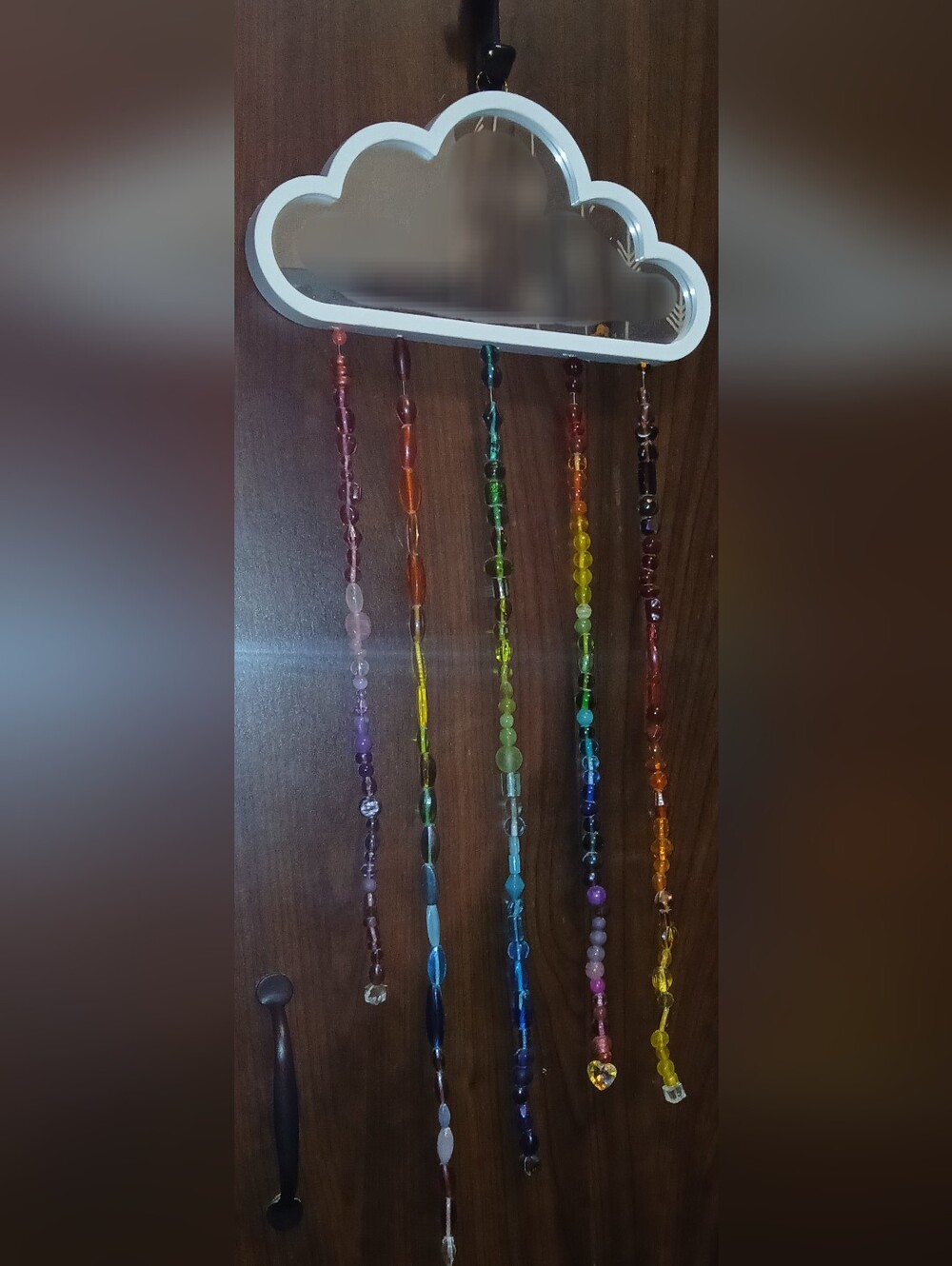 Handmade Multicolor Glass Bead Sun Catcher/Mirror - Picture 3 of 4